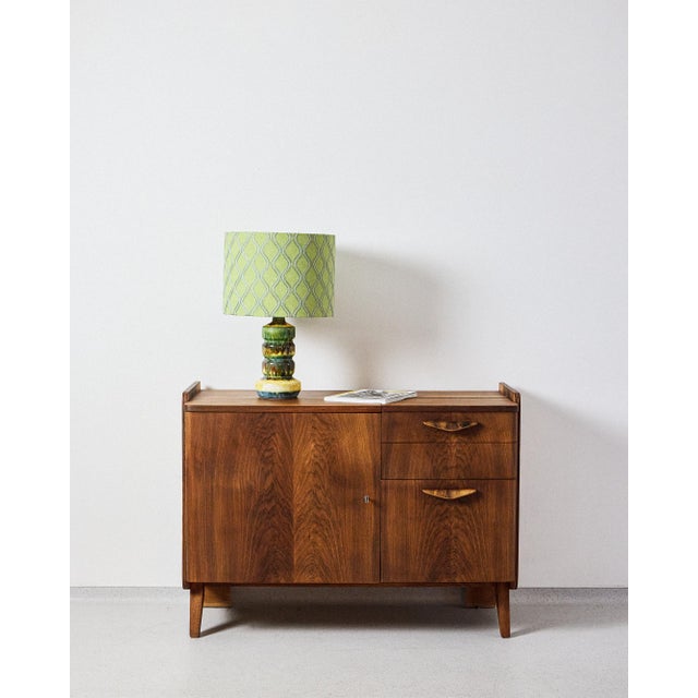 Brown Restored Walnut Commode from Tatra Nabytok, 1950s For Sale - Image 8 of 8