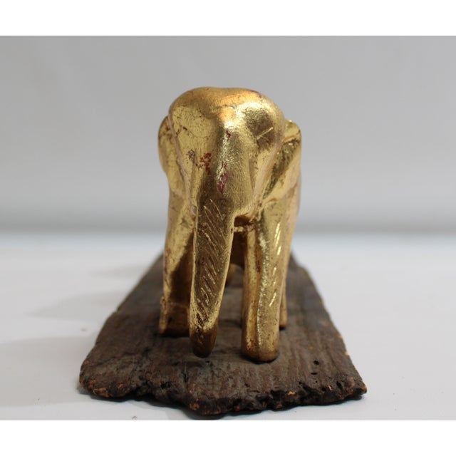 Elephant Family Golden Wisdom & Prosperity Totem For Sale - Image 4 of 12