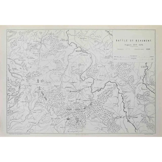 Battle of Beaumont is a map realized by R. Walker. Lithograph, printed in 1872 by Milliam Mackenzie, London. Good...