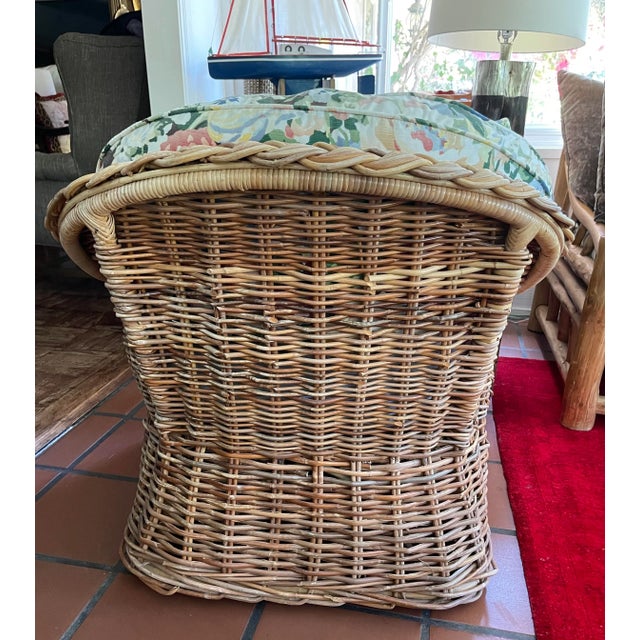 Vintage Wicker Veranda Lounge Chair For Sale - Image 4 of 9