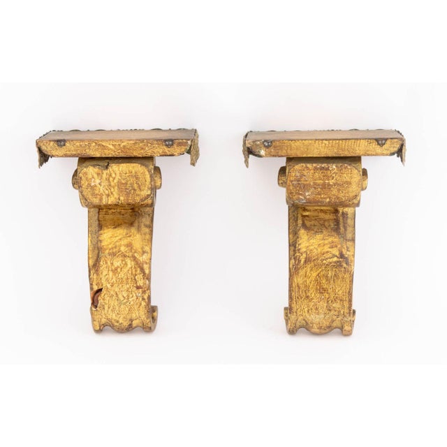 Italian Neoclassical Style Gilt Wall Brackets, 4 For Sale - Image 9 of 16