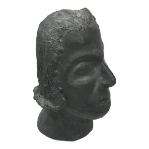 1980s Original Sculptured Clay Bust of a Man