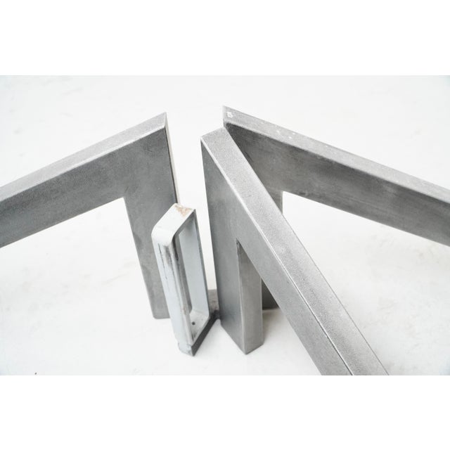 1960s Handmade Architectural Steel Candlestick by Roger Bonduel, Belgium, 1960s For Sale - Image 5 of 15