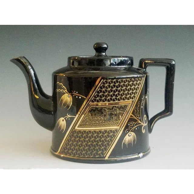 Traditional Aesthetic Movement Black-Glazed Pottery Teapot and Cover, Attributed to Dudson, Staffordshire, Circa 1885 For Sale - Image 3 of 4
