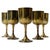 Vintage Brass Wine Goblets with Worn Silvered Interiors, 1960s, Set of 5 For Sale - Image 13 of 13