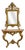Louis XV Style Curved Castle Console and Mirror in Gilded and Silvered Wood For Sale