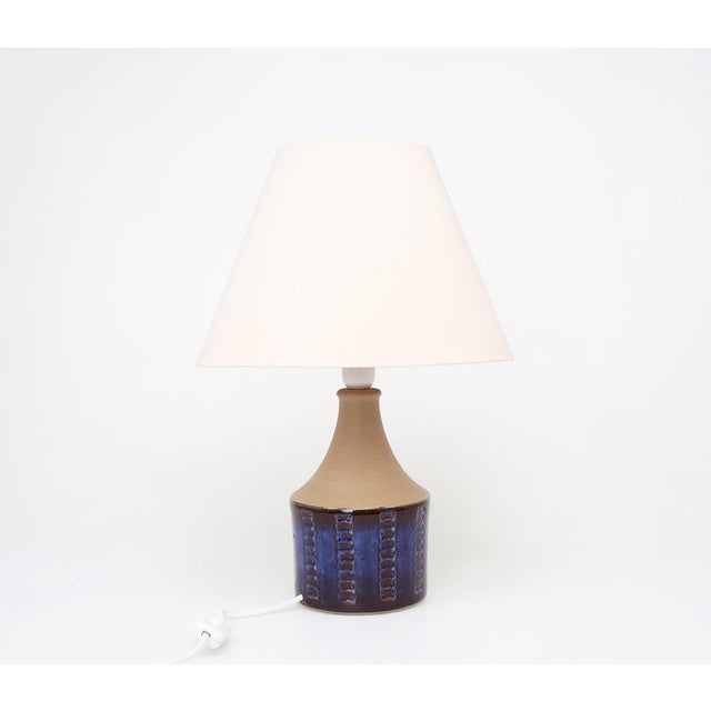Blue Vintage Blue Ceramic Table Lamp by Maria Philippi for Søholm, 1960s For Sale - Image 8 of 8