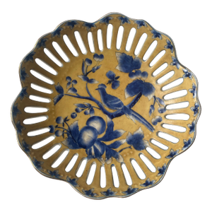 Vintage Asian Collectible Bird Basket Plate by Oriental Accent