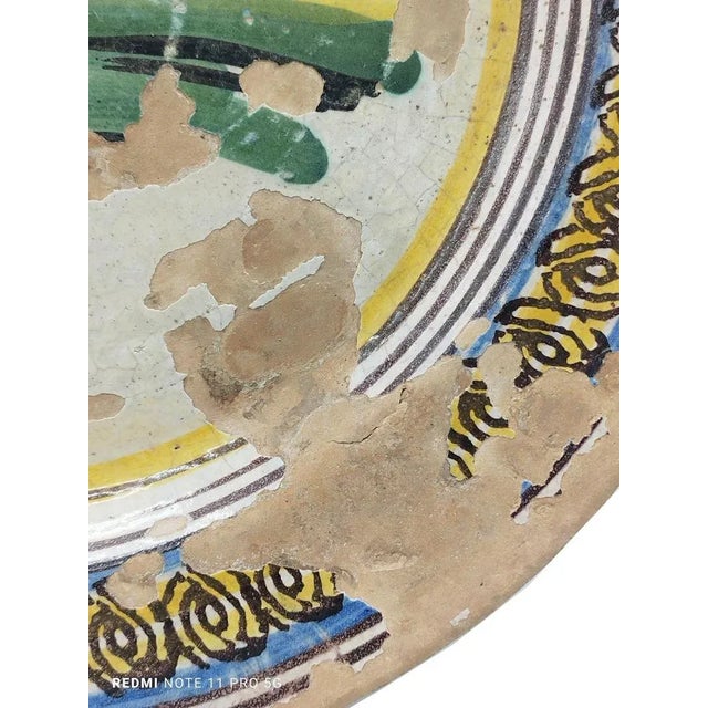 Antique Decorated Vietri Ceramic Dish, Napoli, Italy, 1900s For Sale - Image 4 of 11