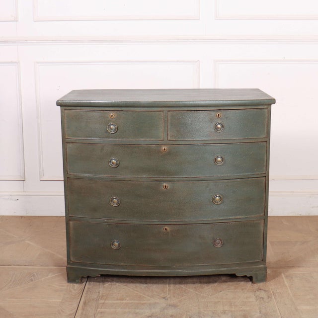 English Painted Bowfront Chest of Drawers For Sale - Image 10 of 10