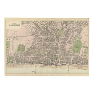 Decorative Map of Brighton Seafront, 1885 For Sale