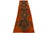 Turkish Vintage Turkish Wool Runner in Gray and Orange With Hexagonal Tribal Motifs For Sale - Image 3 of 10
