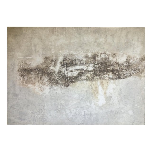 Pierre Marie Brisson, Composition, 1980, Carborundum Engraving For Sale