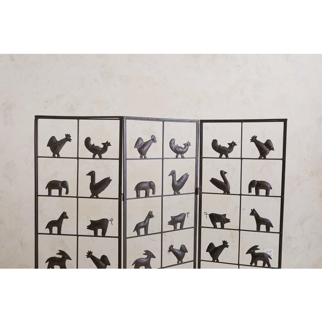 Black French Wrought Iron Room Divider by Jean Touret for Atelier de Marolles, 1950s For Sale - Image 8 of 11