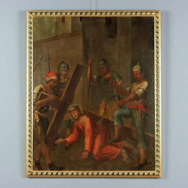 Jesus Falls During the Way of the Cross, Oil on Canvas For Sale - Image 10 of 10