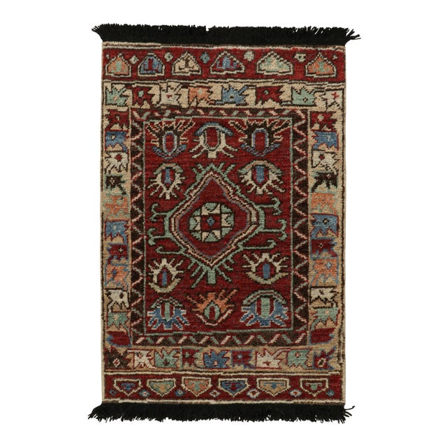 Red 2010s Rug & Kilim’s Antique Tribal Style Rug in Red With Geometric Patterns For Sale - Image 8 of 8