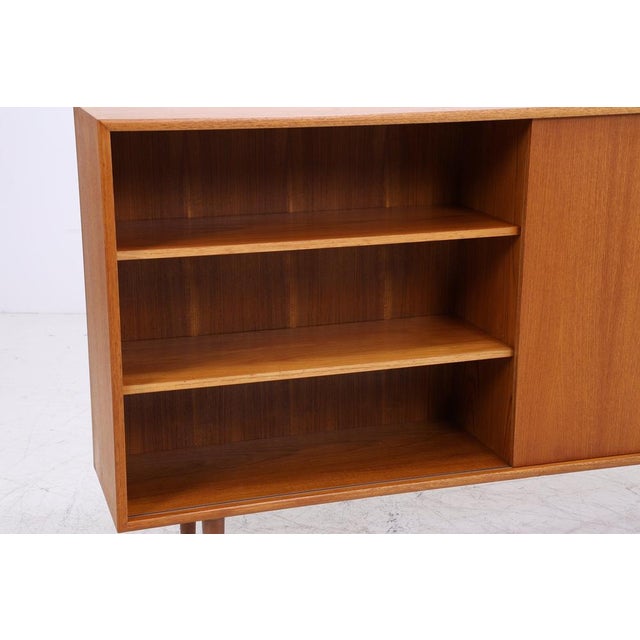 Mid-Century Highboard in Teak with Sliding Doors from WK Möbel For Sale - Image 9 of 14