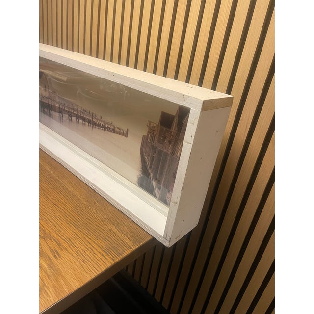 Oversized Nantucket Brant Point Lighthouse Architectural Shadow Box Photograph in Handcrafted Wood Frame For Sale - Image 9 of 12