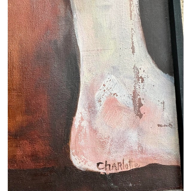 Abstract 1980s Abstract Portrait of a Man For Sale - Image 3 of 5