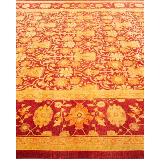 Solo Rugs Eclectic, One-of-a-Kind Hand-Knotted Runner Rug - Red, 8' 2" x 15' 7" For Sale - Image 4 of 8