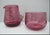 Victorian Mary Gregory Czech Red Glass Enamel Figural Painted Creamer Pitcher & Sugar Bowl For Sale - Image 3 of 16