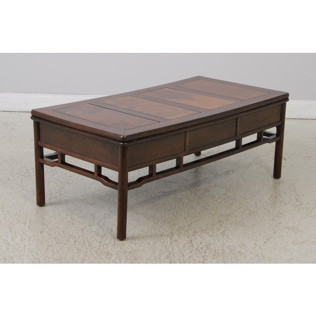 Wood Vintage Chinese Rosewood & Walnut Coffee Table For Sale - Image 7 of 12