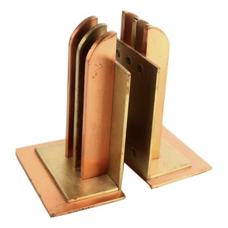 Art Deco Bookends by Von Nessen for Chase, 1930s, Set of 2 For Sale
