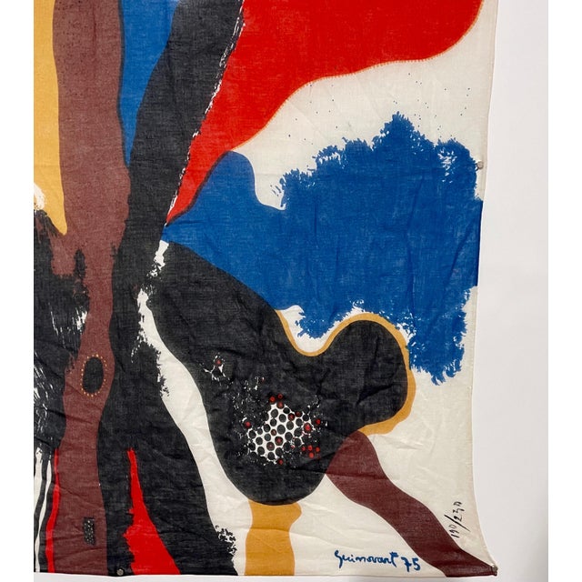 Josep Guinovart Bertrán, Bold Abstract Latin American Screenprint Scarf Textile Art Print Josep Guinovart For Sale In Miami - Image 6 of 10