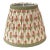 Shirred Blockprint Lamp Shade With Tape Trim For Sale
