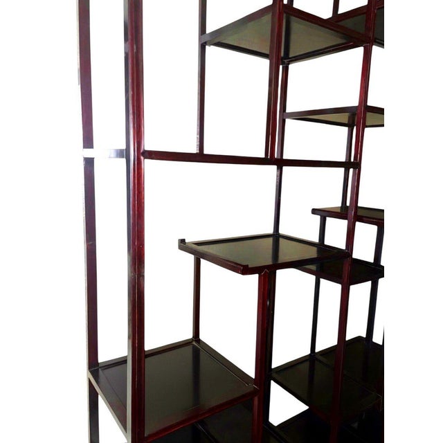 Pair of Art Deco Period Chinese Rosewood Étagères, 1920's. For Sale In Los Angeles - Image 6 of 9