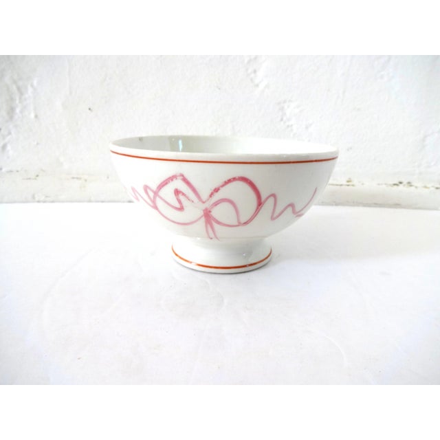 Early 20th Century Antique French Hand-Painted "Souvenir" Cafe Au Lait or Chocolate Bowl For Sale - Image 5 of 11