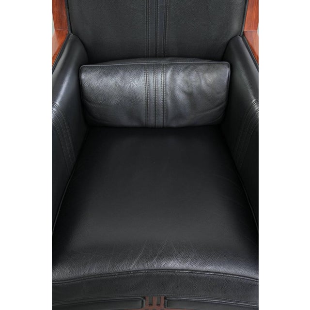 Art Deco Black Cowhide Decoforma Series High Back Lounge Chair from Schuitema For Sale - Image 6 of 14