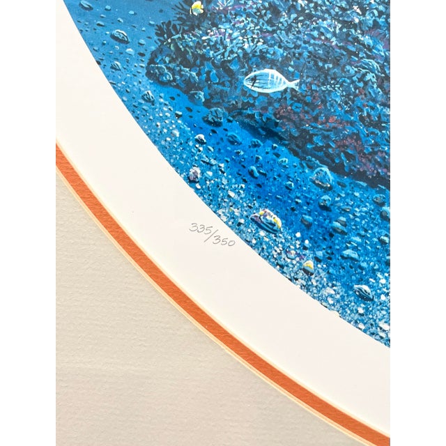 1980s Robert Lyn Nelson “Always Summer” Dolphin Ocean Hawaii Framed Large Print For Sale - Image 5 of 9