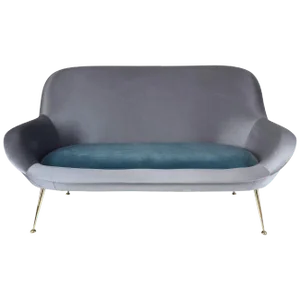 Italian Midcentury Velvet Sofa Set by ISA Bergamo, 1950s