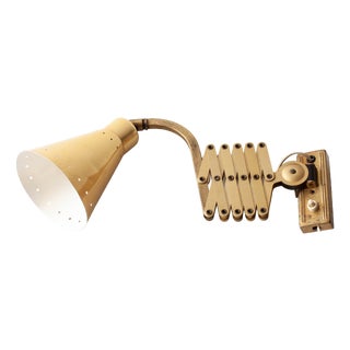 Vintage Scissor Wall Lamp by Karl Lang for Sis, 1960s For Sale