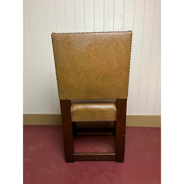 Gothic Early 20th Century Upholstered Armless Accent Chair For Sale - Image 3 of 5