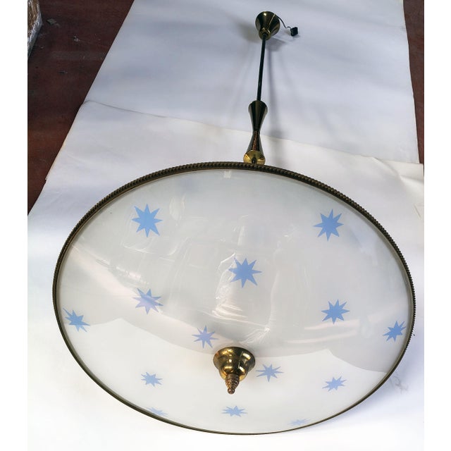 White Vintage Pendant Lamp by Pietro Chiesa for Fontana Arte, 1950s For Sale - Image 8 of 8