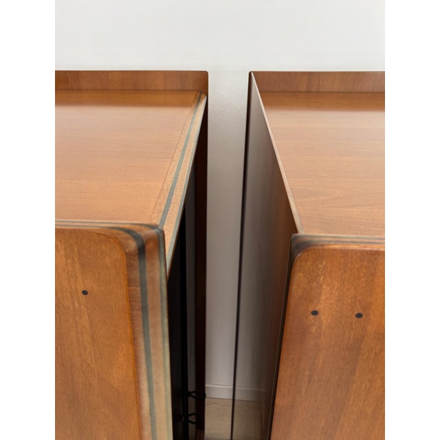 Wooden and Leather Wardrobes by Afra & Tobia Scarpa for Maxalto, Italy, 1970s, Set of 2 For Sale - Image 11 of 18