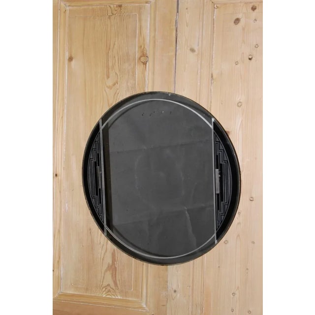Art Deco Mirror with Geometric Acid Decor Around 1930, Unkns For Sale - Image 10 of 12