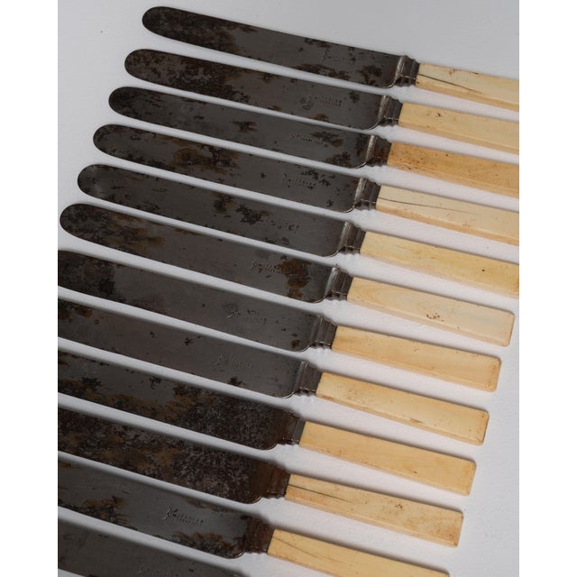 19th Century United Kingdom Ivory Metal Serving Utensil For Sale - Image 14 of 18