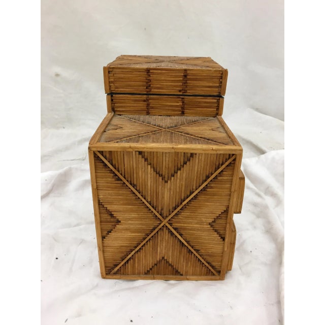 Wood Vintage Folk Art Jewelry Box For Sale - Image 7 of 11