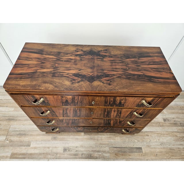 1930s Art Deco Burl Chest of Drawers, 1930 For Sale - Image 5 of 18
