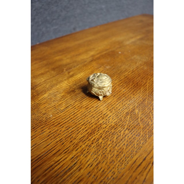 Metal Victorian Ring Box With Bird & Floral Decoration For Sale - Image 7 of 9