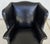 Classic Georgian Chippendale Black Leather Wingback Library Gentlemans Armchair For Sale - Image 9 of 16