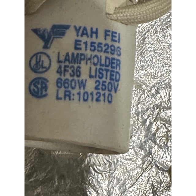 Vintage Mid Century Modern Style Drum Shape Wired Flush Mount Light For Sale In Pittsburgh - Image 6 of 7