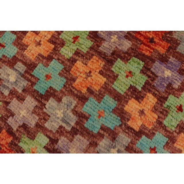 Eclectic Balochi Brown/Rust Wool Rug - 3'3''x4'11'' For Sale In New York - Image 6 of 11