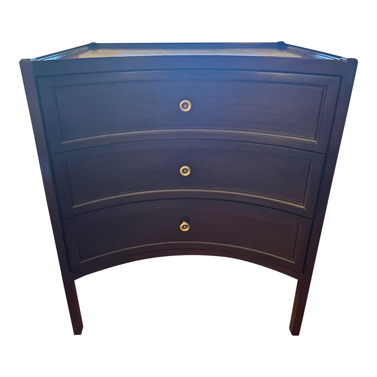 1990s Hamilton Chest of Drawers Black With Concave Front Chairish