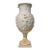 Grand Tour Neoclassical White Marble Urn With Classical Figural Reliefs For Sale