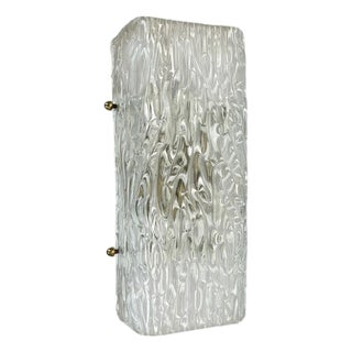 Hollywood Regency Cubic Ice Glass Wall Light from Kalmar Leuchten, 1960s For Sale
