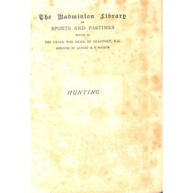 His Grace the Duke of Beaufort [373] pp. Longmans, Green, and Co. 1889 Fifth Edition 7 3/4" x 5 3/4" w/ J.S. Wadsworth,...
